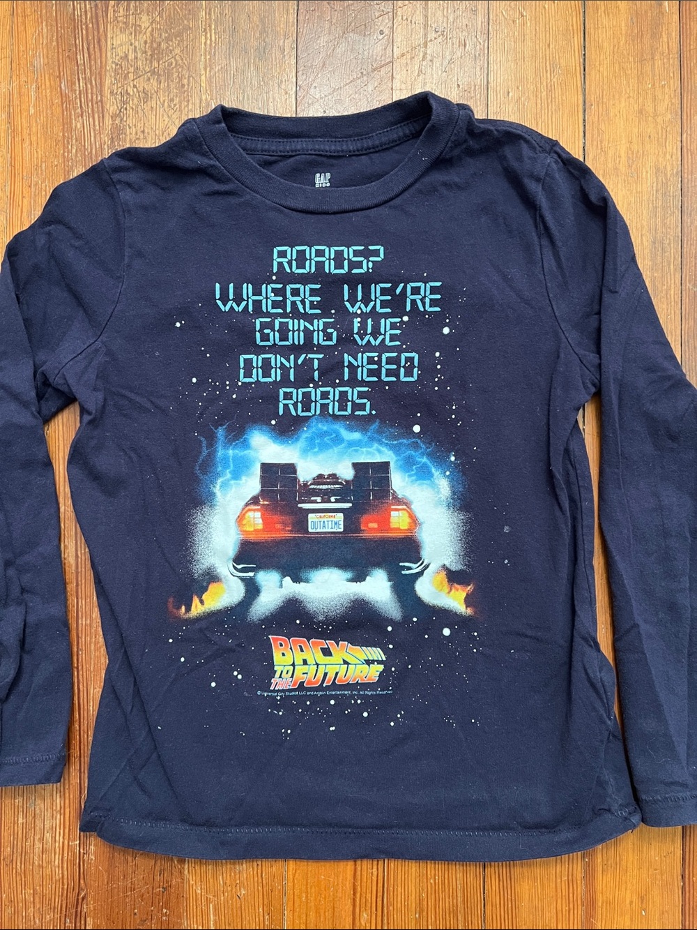 Gap Kids “Back to the Future” Long Sleeve Graphic Tee -